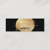 PixDezines Black+Faux Gold Brunch Date Cartes (Dos)