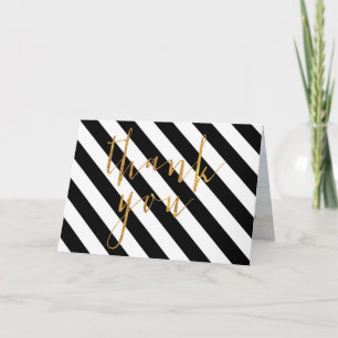 PixDezines black+white+stripes cartes de remerciem