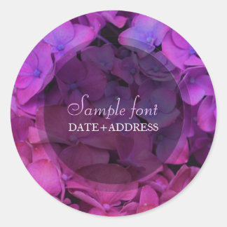 PixDezines blauwe hortensia/diy achtergrond kleur Ronde Sticker