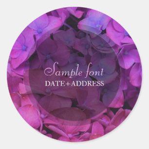 PixDezines blauwe hortensia/diy achtergrondkleur Ronde Sticker