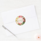 PixDezines BLOEMBOEKETTEN Ronde Sticker (Envelop)