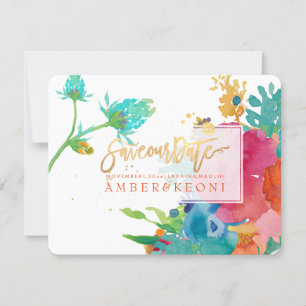 PixDezines Bloemen Waterverf/Pansies/bewaar onze d Save The Date
