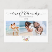 PixDezines Bloemenbruiloft Dank u Briefkaart (Voorkant)