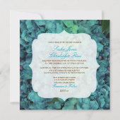 PixDezines Blue/Blauwgroen Hydrangea Kaart (Achterkant)