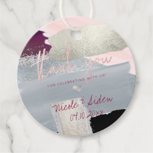 PixDezines Blush Burgundy Kleurblok Bedankt Bedankjes Labels