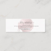 PixDezines Blush+Faux Roos Gouden Brunch Datum Kaa Mini Visitekaartje (Achterkant)