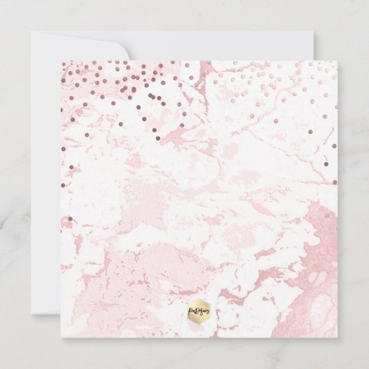 PixDezines Blush Honeycomb Marble doop Kaart (Achterkant)
