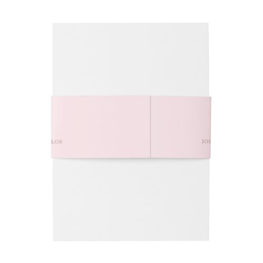 PixDezines Blush Pink+Faux Roos Gold Mr+Mrs. Uitnodigingen Wikkel (Achterkant Voorbeeld)