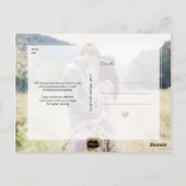 PixDezines Blush Roze/Marmer/Save Onze Datum Briefkaart (Achterkant)