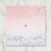 PixDezines Blush Snow Bokeh+Marble Dank u Bedankjes Labels (Achterkant)