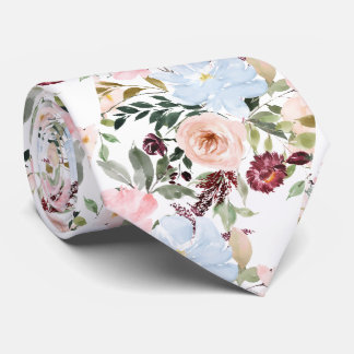 PixDezines Blush Stof Blauw H2 Botanisch Stropdas