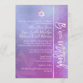 PixDezines B'Nei Mitzvah, Blue Ombre Kaart