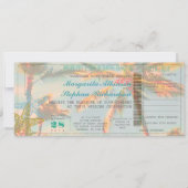PixDezines Boarding Pass+ Beach Weddenschap Kaart (Voorkant)