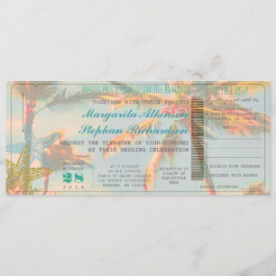 PixDezines Boarding Pass+ Beach Weddenschap Kaart