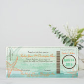 PixDezines Boarding Pass+Beach Wedding Invitations (Debout devant)