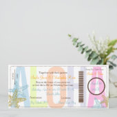 PixDezines Boarding Pass+Beach Wedding Invitations (Debout devant)