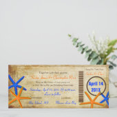 PixDezines Boarding Pass+Beach Wedding Invitations (Debout devant)