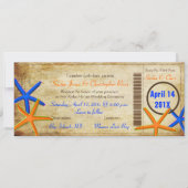 PixDezines Boarding Pass+Beach Wedding Invitations (Devant)