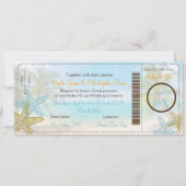 PixDezines Boarding Pass+Beach Wedding Invitations (Devant)