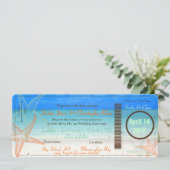 PixDezines Boarding Pass+Beach Wedding Invitations (Debout devant)