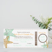 PixDezines Boarding Pass+Beach Wedding Invitations (Debout devant)