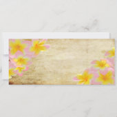 PixDezines Boarding Pass Pink Plumerias Kaart (Achterkant)