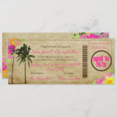 PixDezines Boarding Pass/ tweelingpalmen Kaart (Voorkant / Achterkant)