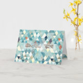 PixDezines Boho Driehoeken Mazel Tov/Gefeliciteerd Kaart (Gele Bloem)