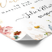 PixDezines Boho Fall Garden Flowers Affiche de bie (Coin)