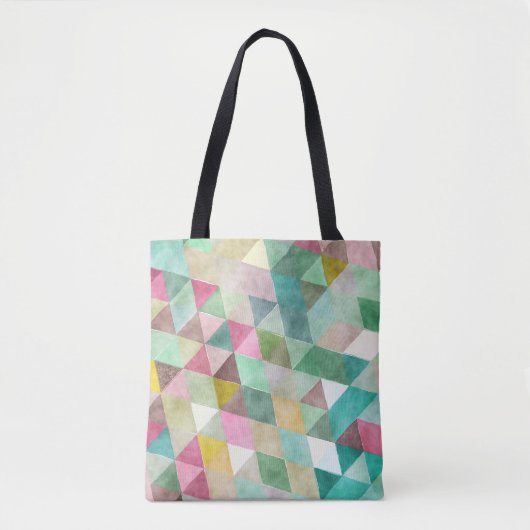 PixDezines Boho Geometric / Triangles Pattern Tote Bag (Voorkant)