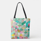 PixDezines Boho Geometric / Triangles Pattern Tote Bag (Achterkant)