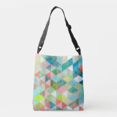 PixDezines Boho geometrisch / driehoeken patroon Crossbody Tas (Achterkant)