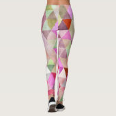 PixDezines Boho Waterverf Geometrisch/Driehoeken Leggings (Achterkant)