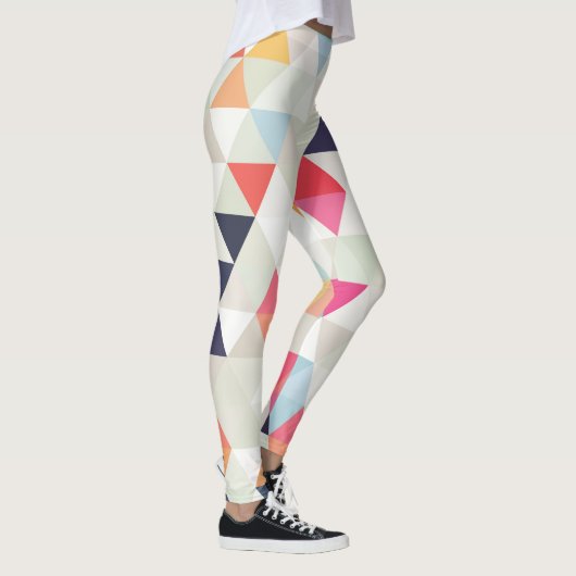 PixDezines Boho Waterverf Geometrisch/Driehoeken Leggings (Rechts)