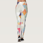 PixDezines Boho Waterverf Geometrisch/Driehoeken Leggings (Achterkant)