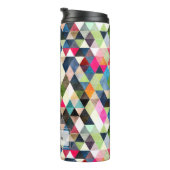 PixDezines Boho Waterverf Geometrisch/Driehoeken Thermosbeker (Geroteerd rechts)