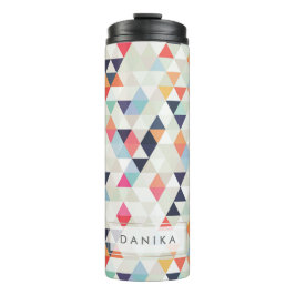 PixDezines Boho Waterverf Geometrisch/Driehoeken Thermosbeker