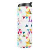 PixDezines Boho Waterverf Geometrisch/Driehoeken Thermosbeker (Gedraaid links)