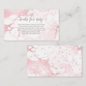 PixDezines Book Request, Blush Marble+Hearts Enclo Plaatskaartje (Voorkant / Achterkant)