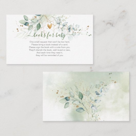 PixDezines Book Request H2 Eucalyptus Enclosure Plaatskaartje (Voorkant / Achterkant)