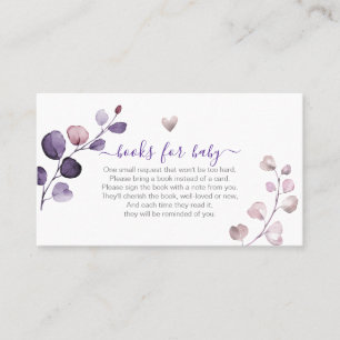 PixDezines Book Request H2 Plum Eucalyptus Plaatskaartje