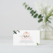 PixDezines Book Request, Waterverf Blush Pumpkin Informatiekaartje (Staand voorkant)