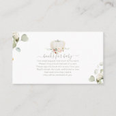 PixDezines Book Request Waterverf White Pumpkin Plaatskaartje (Voorkant)