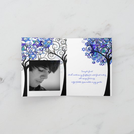 PixDezines-boom van het leven/dankuwel/DIYbackgrou Bedankkaart (Binnen)