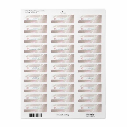 PixDezines Borstel Platinum + Blush Roze Mitswa Etiket (Full Sheet)