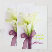 PixDezines bouquet, witte calla lilies Kaart (Voorkant / Achterkant)