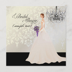 PixDezines Bride 2 B+paarse calla Kaart