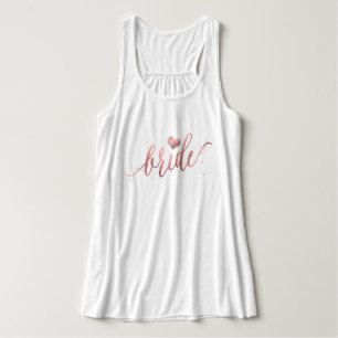 PixDezines Bride/Faux Roos Gold Script Tanktop