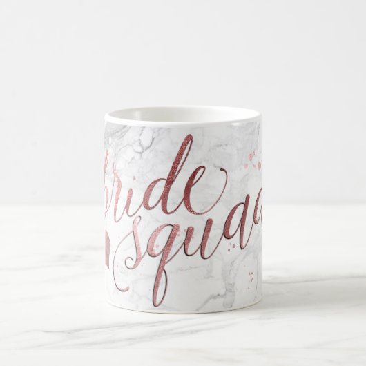 PixDezines Bride Squad/Faux Roos Gold Script Koffiemok (Center)