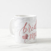 PixDezines Bridesmaid/Faux Roos Gold/modern script Koffiemok (Voorkant links)